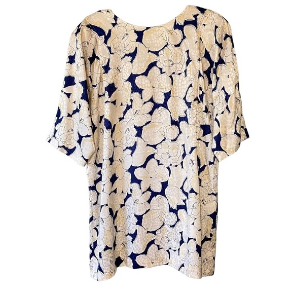 Vintage 1980’s Floral Mix Pattern Mini Dress Sz 16w - Picture 1 of 10